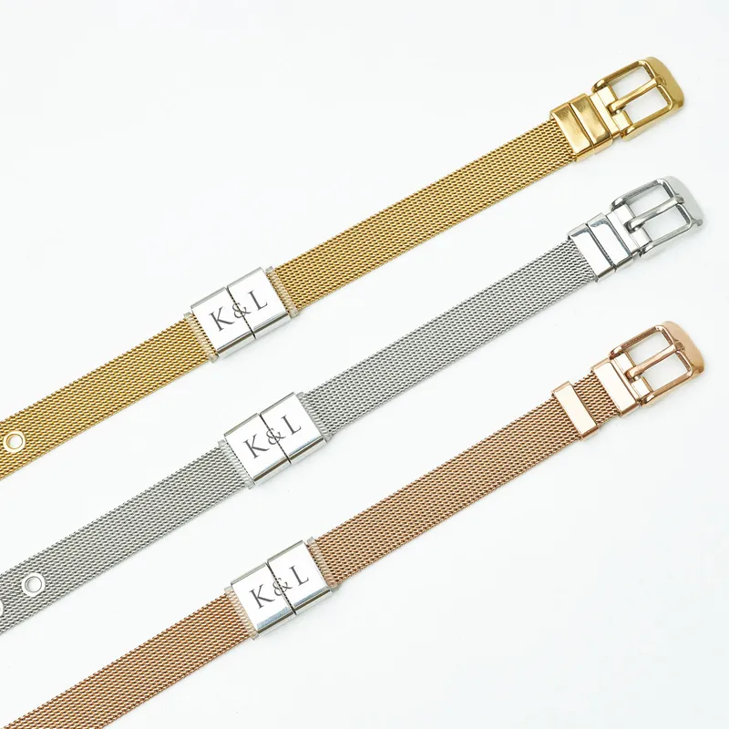 Personalised Initial Mesh Bracelet for Her