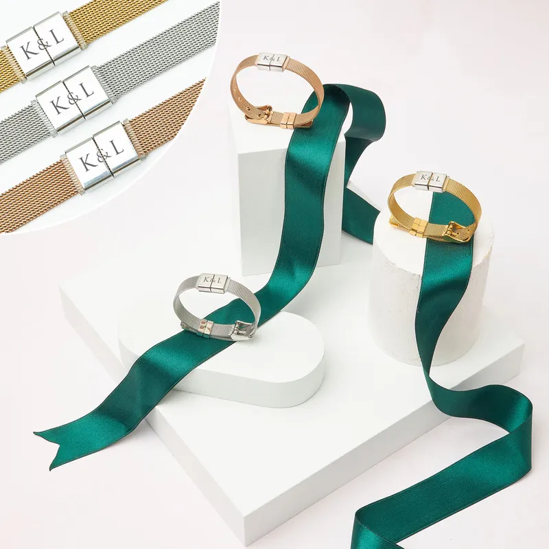 Personalised Initial Mesh Bracelet for Her