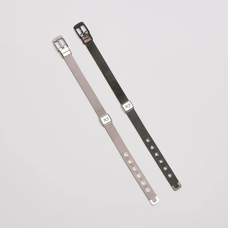 Initials Personalized Steel Mesh Men's Bracelet