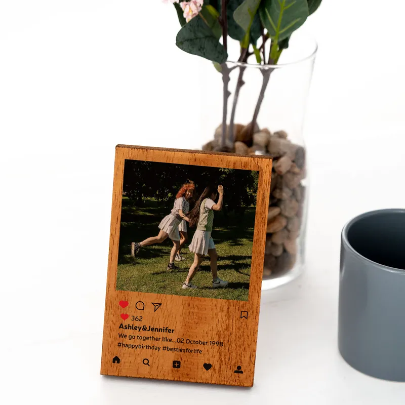 Instagram Post Design Personalized Wooden Frame Gifts for Best Friend