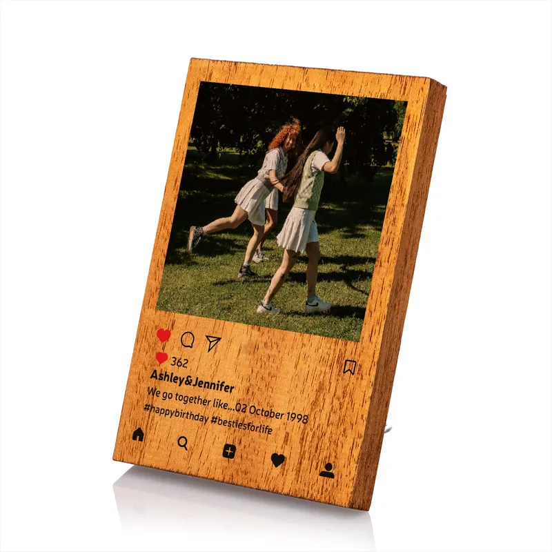 Instagram Post Design Personalized Wooden Frame Gifts for Best Friend