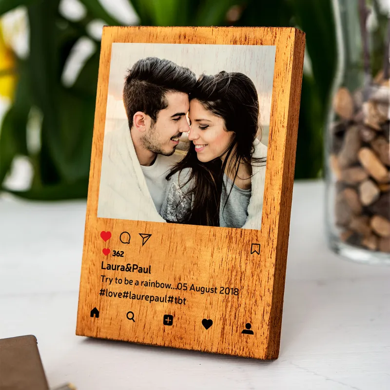 Instagram Post Design Wooden Frame Gifts for Her