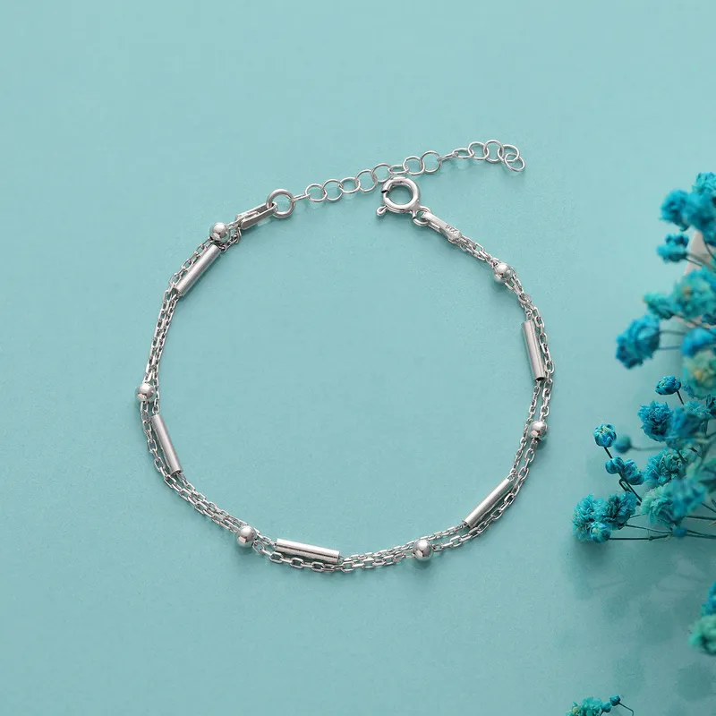 Italian Double Chain Gold Plated Bracelet