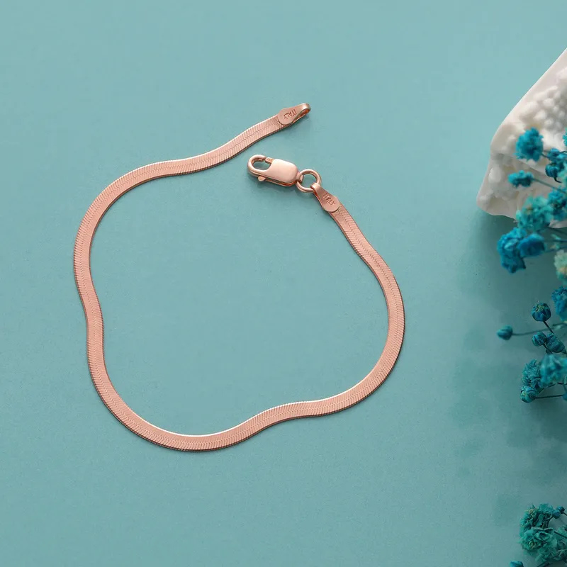 Italian Snake Chain Gold Plated Bracelet