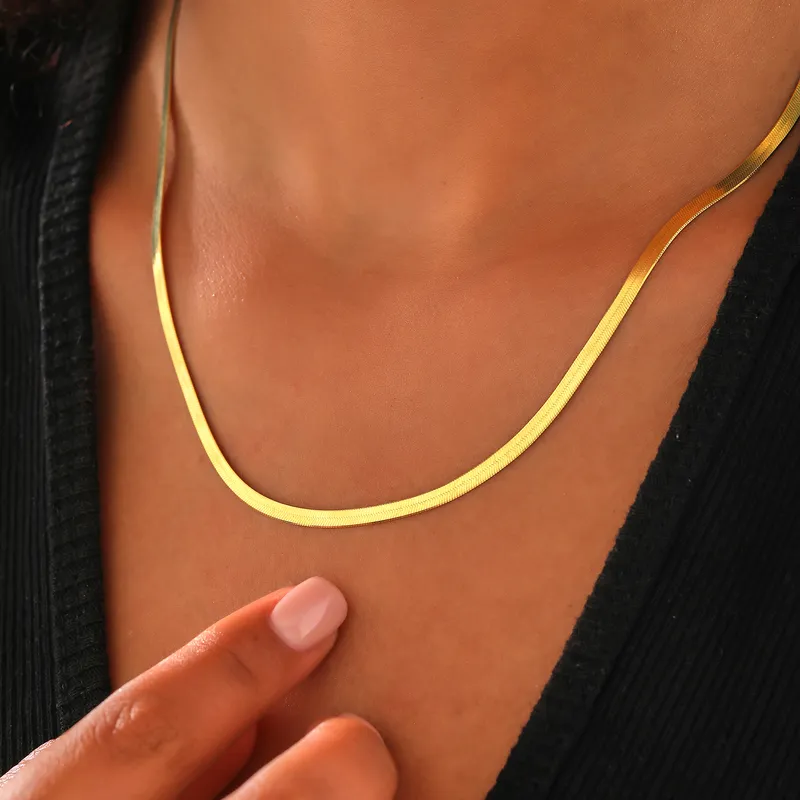 Italian Snake Chain Gold Plated Necklace