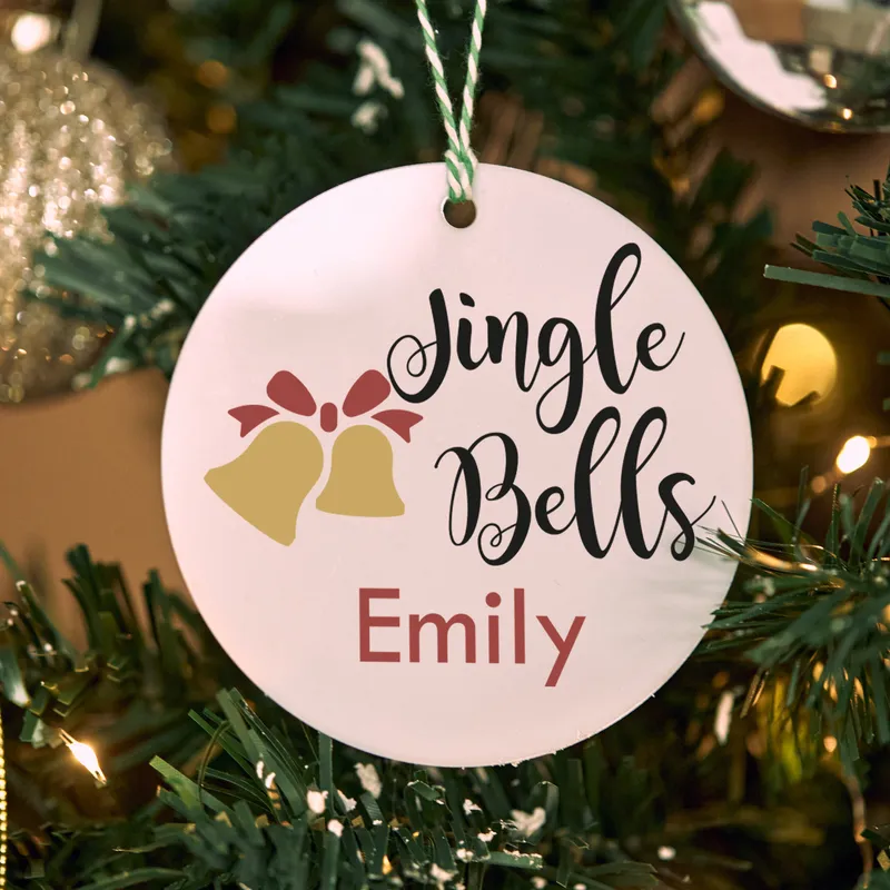 Jingle Bells Personalized Name Christmas Ornament