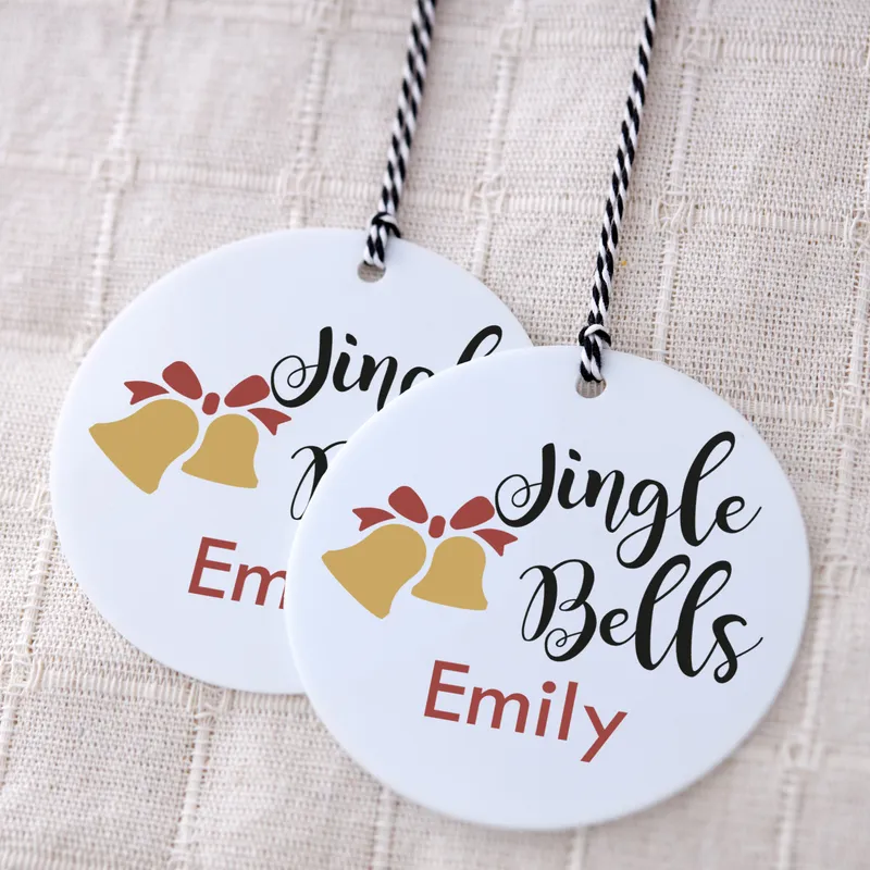 Jingle Bells Personalized Name Christmas Ornament