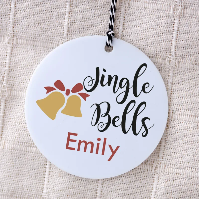 Jingle Bells Personalized Name Christmas Ornament