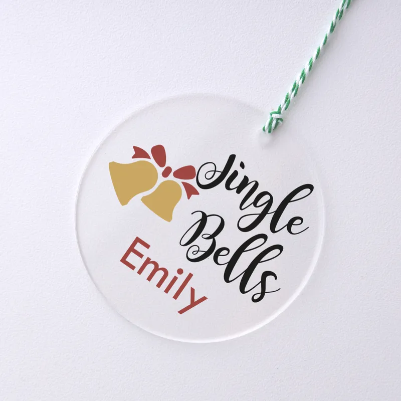 Personalised Christmas Ornament with Jingle Bells Design