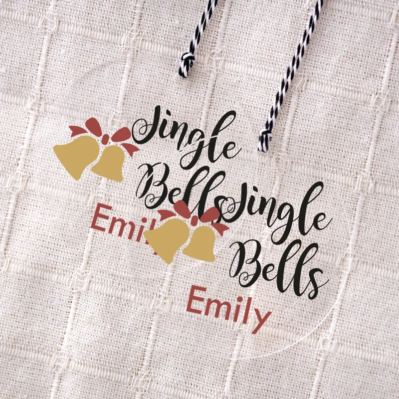 Personalised Christmas Ornament with Jingle Bells Design