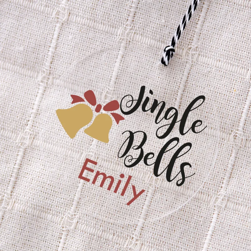 Personalised Christmas Ornament with Jingle Bells Design