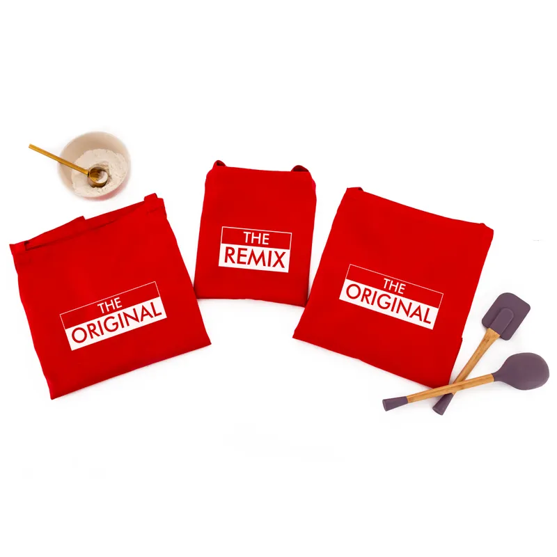 Joyful Mom, Dad, and Kid Family Kitchen Apron Set