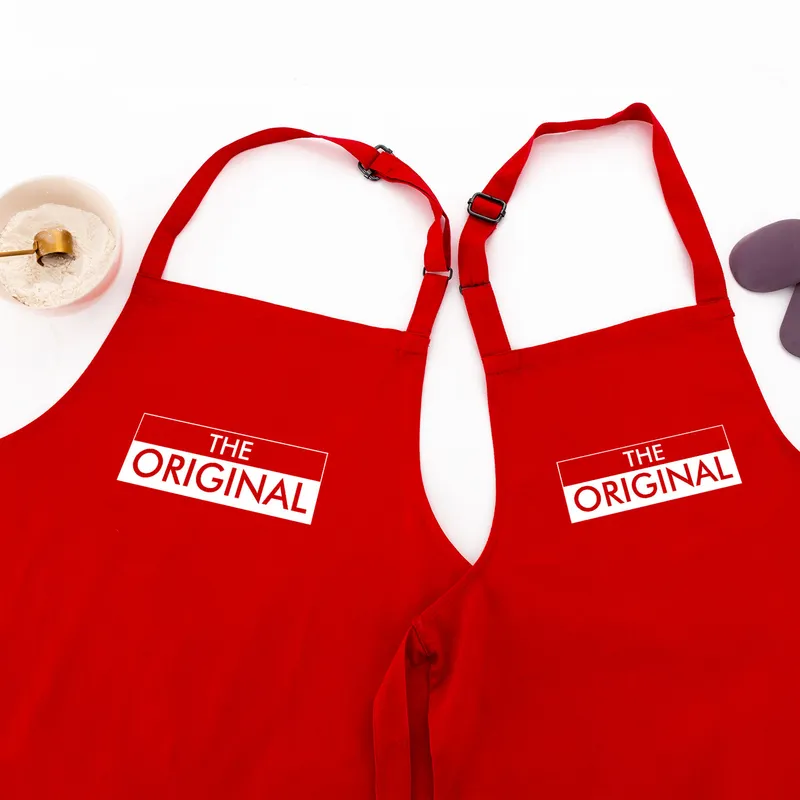 Joyful Mom, Dad, and Kid Family Kitchen Apron Set