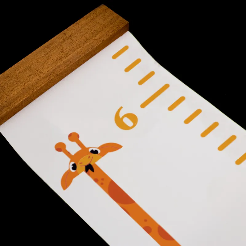 Giraffe Growth Chart Wall Decal for Kids