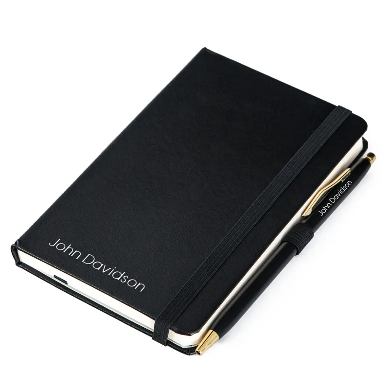 Leather Case Notebook and Pen Set