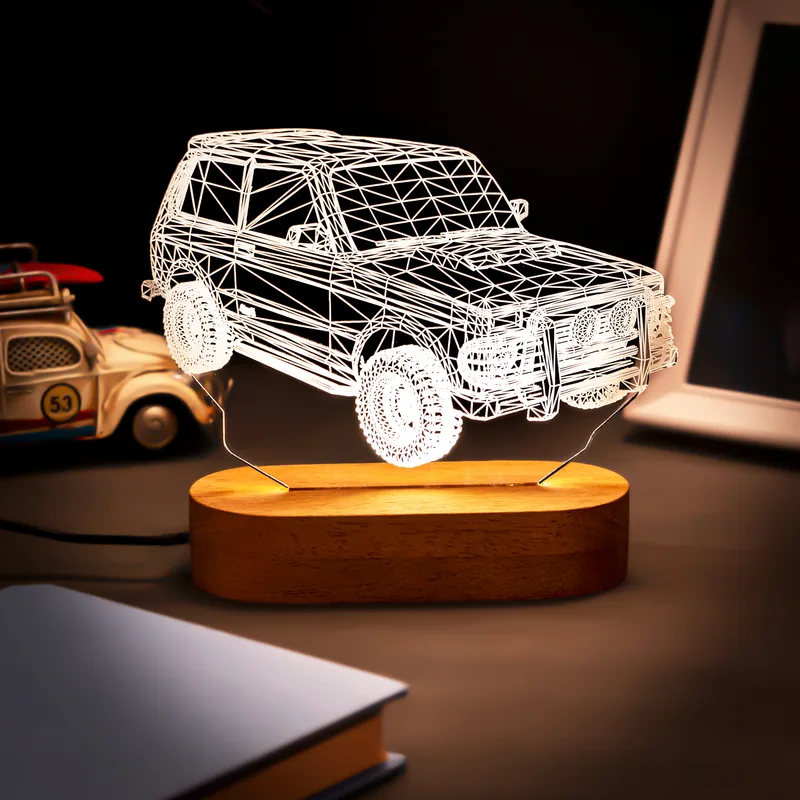 LED Lamp with Jeep Design for Off-Road Enthusiasts