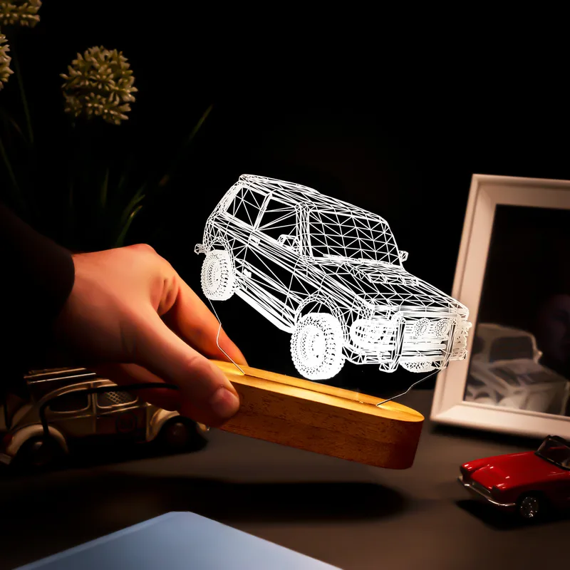 LED Lamp with Jeep Design for Off-Road Enthusiasts