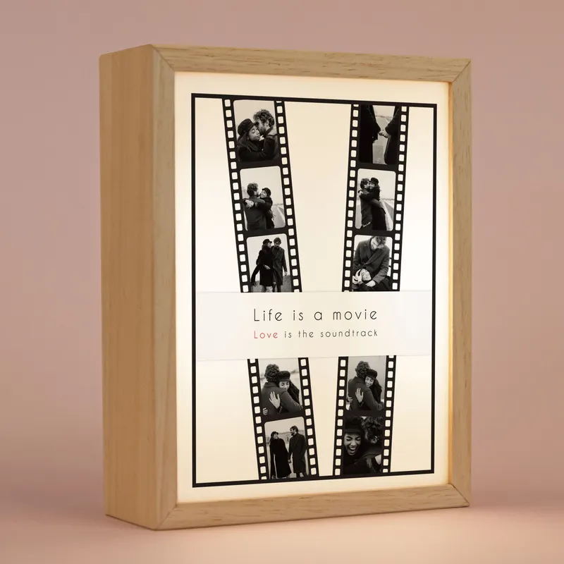 Life is a Movie Themed Led Lamp for Couples