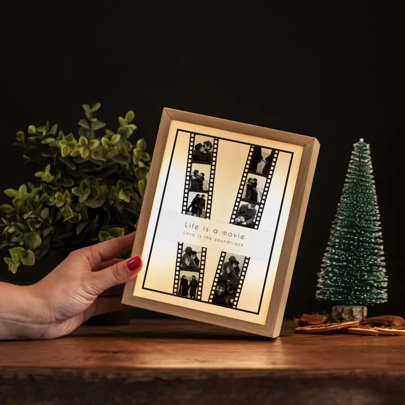 Life is a Movie Themed Led Lamp for Couples