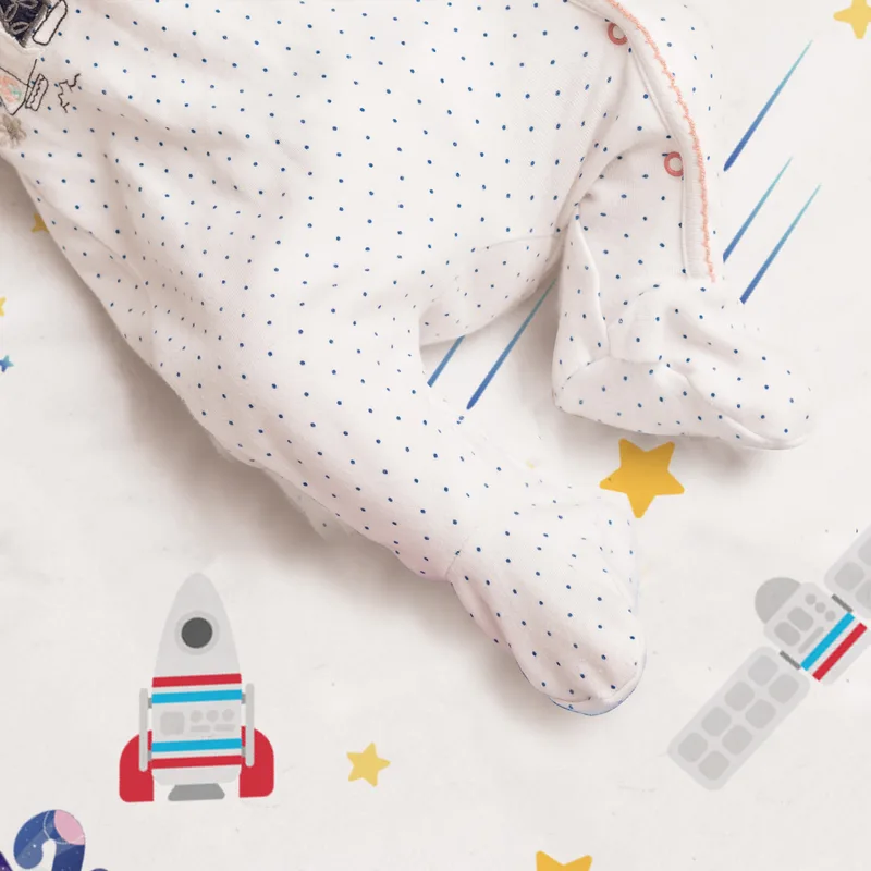 Little Astronaut Design Baby Milestone Blanket