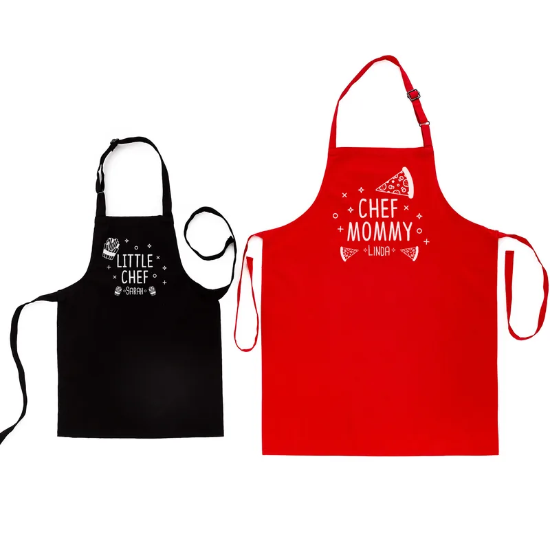 Personalised Mummy and Me Apron Set for Cooking Fun
