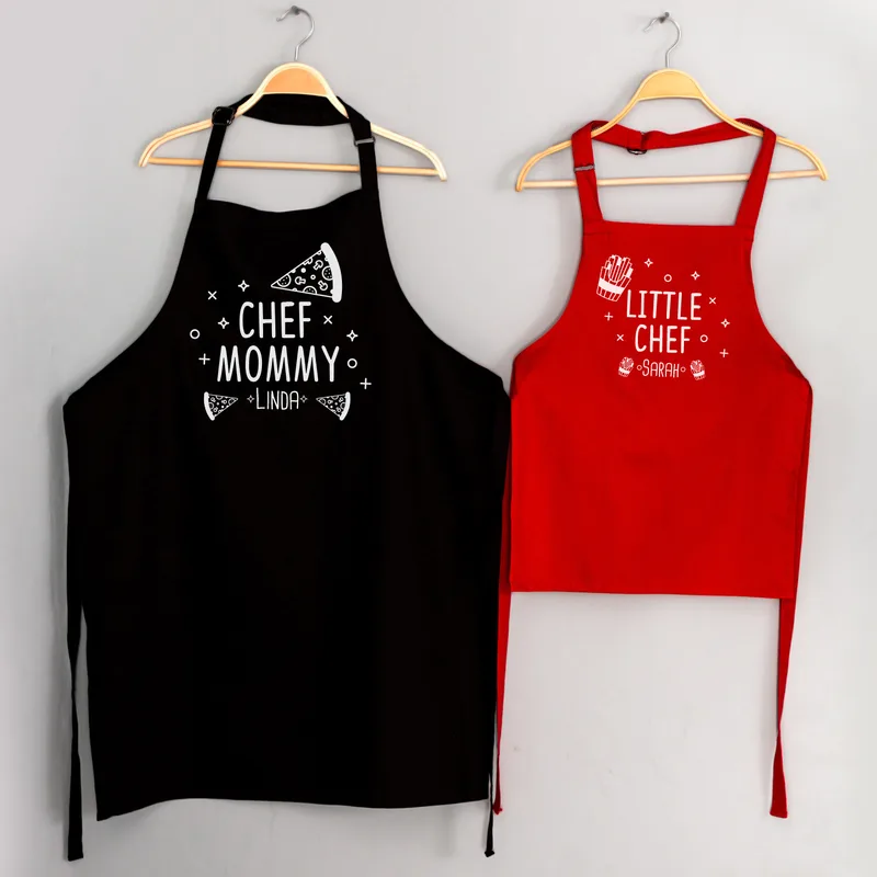 Personalised Mummy and Me Apron Set for Cooking Fun