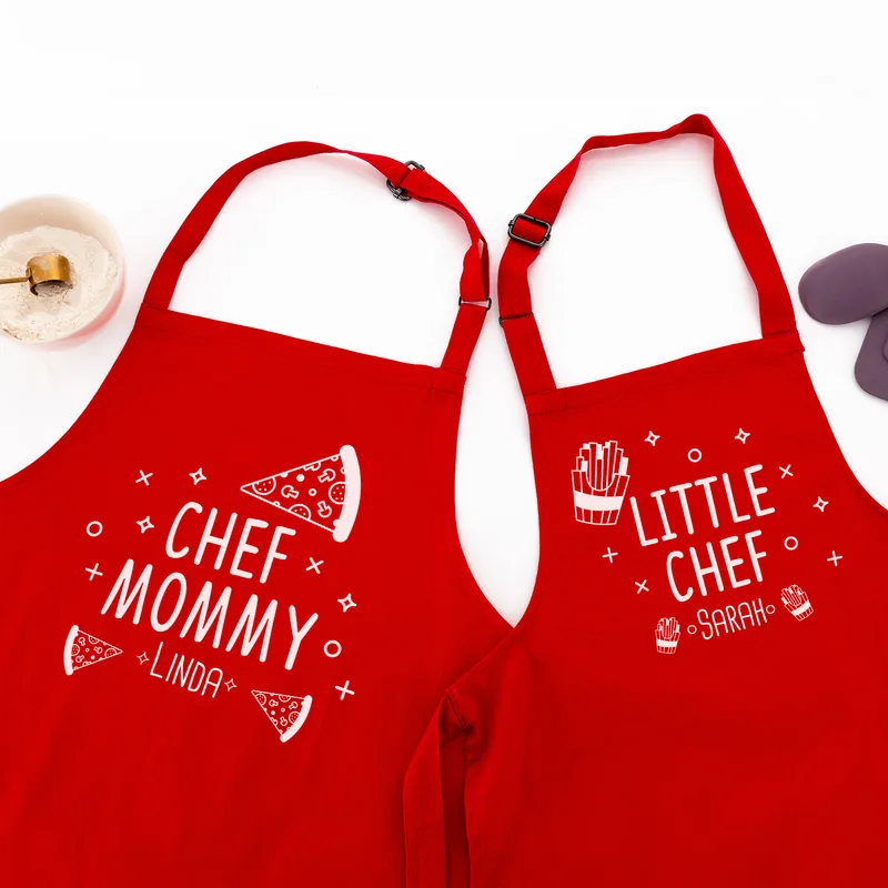 Little Chef and Mommy Chef Design Gifts for Mom and Kids 2 Piece