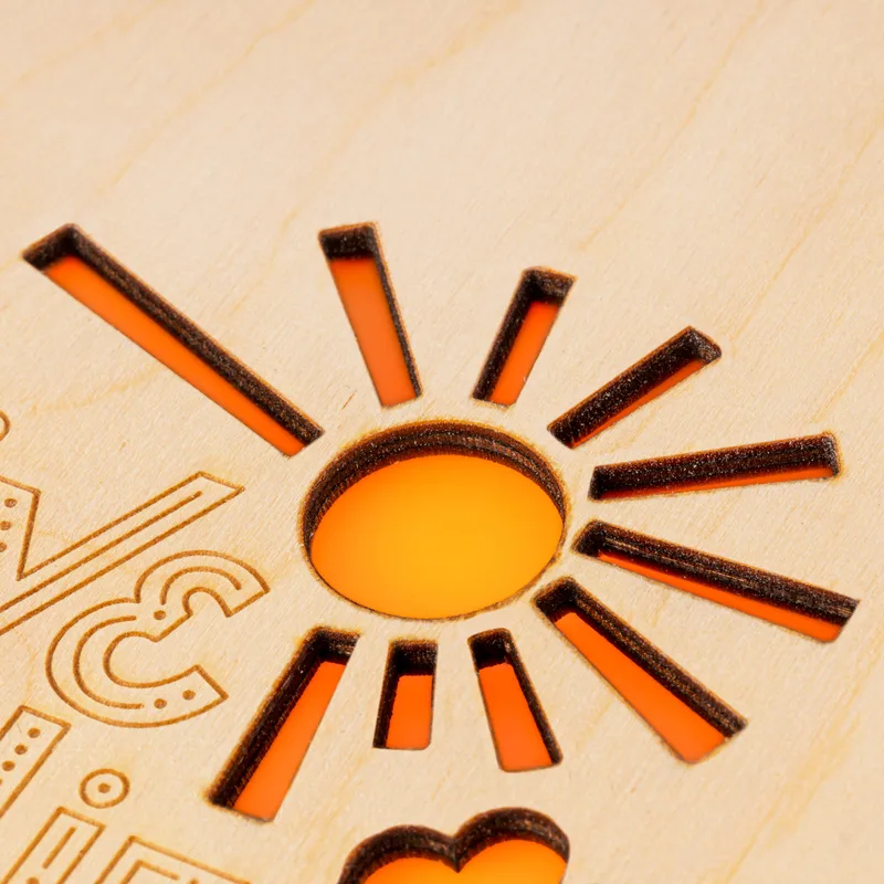 Live Your Life Name Written Motto Wooden Cover Notebook