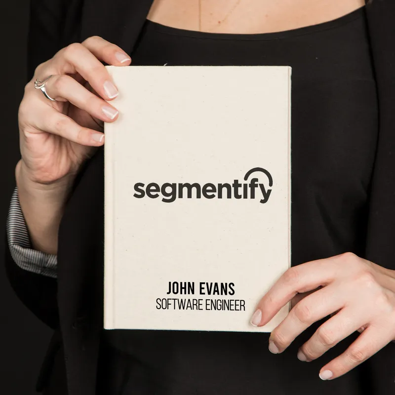 Custom Logo Printed Canvas Notebook for Personalised Gifts