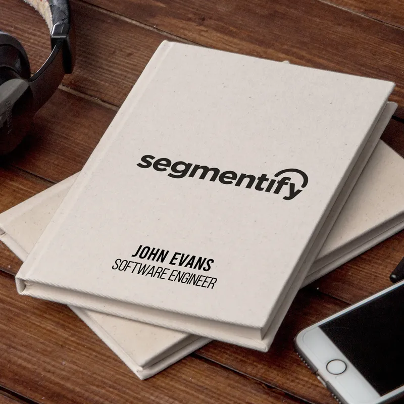 Custom Logo Printed Canvas Notebook for Personalised Gifts