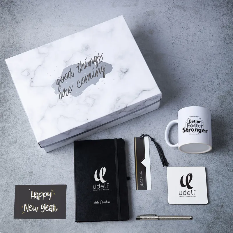 Logo and Name Printed Corporate Christmas Gift Box
