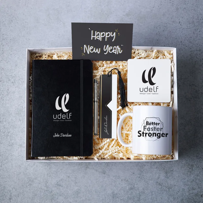 Logo and Name Printed Corporate Christmas Gift Box