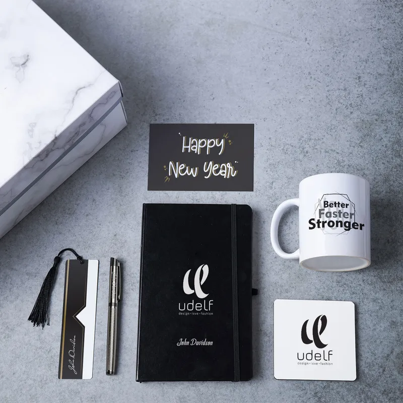 Logo and Name Printed Corporate Christmas Gift Box