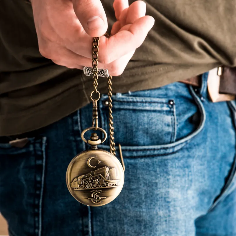 Logo Design Gifts for Him Personalized Pocket Watch