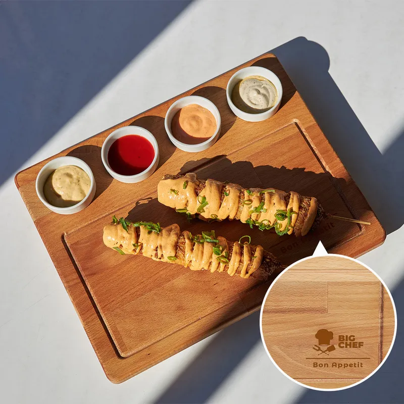 Logo Engraved Wooden Service Plate