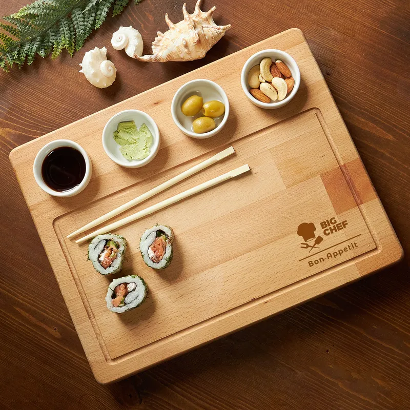 Logo Engraved Wooden Service Plate