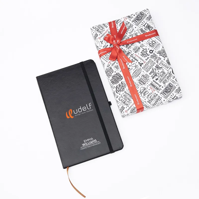 Logo, Name and Title Personalized Black Notebook