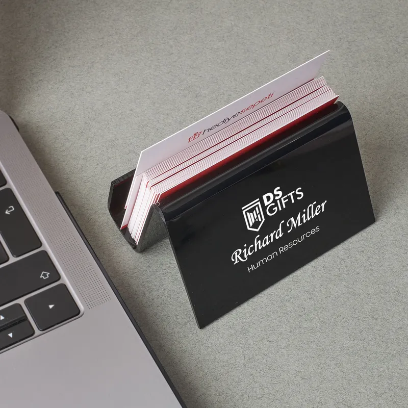 Logo Printed Personalised Desktop Business Card Holder
