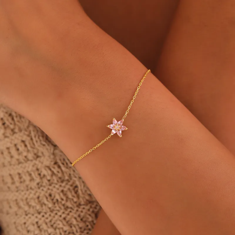 Lotus Blossom Silver Bracelet