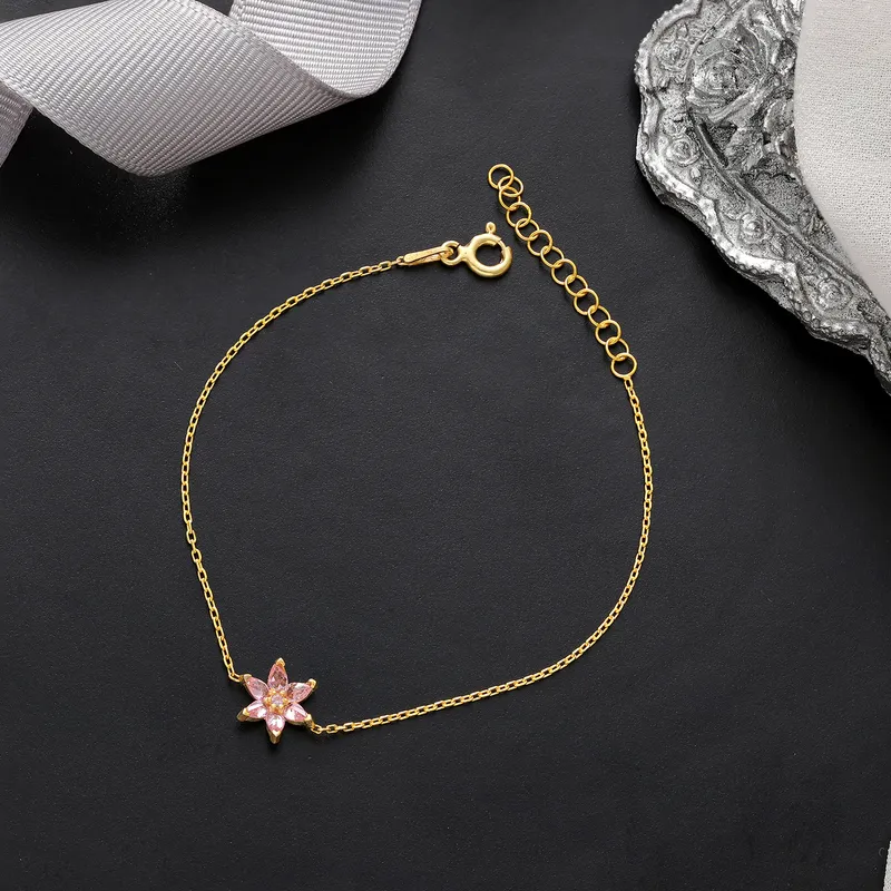 Lotus Blossom Silver Bracelet