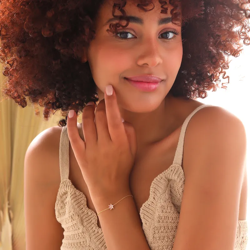 Lotus Blossom Silver Bracelet