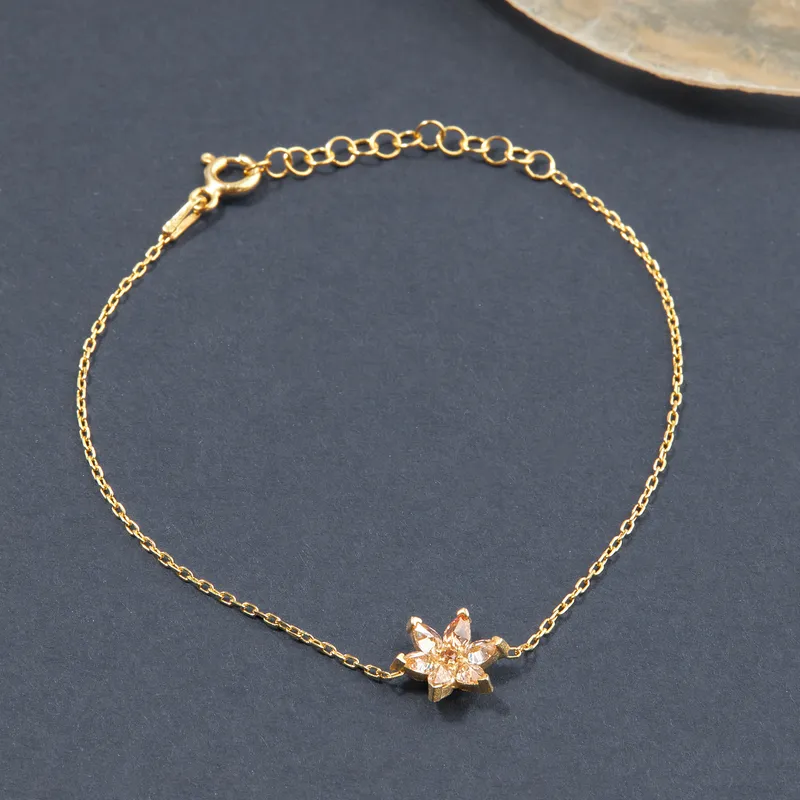 Lotus Blossom Silver Bracelet