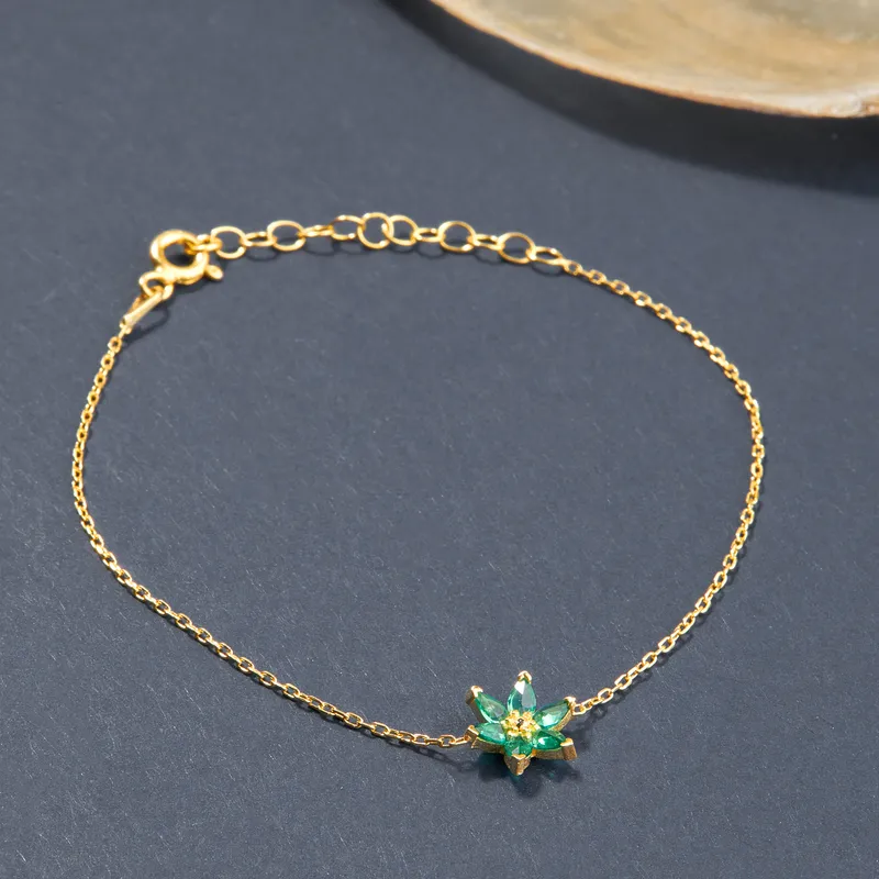 Lotus Blossom Silver Bracelet