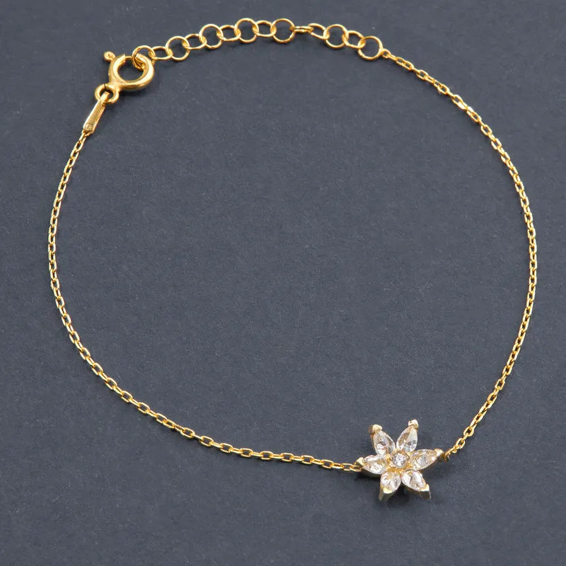 Lotus Blossom Silver Bracelet