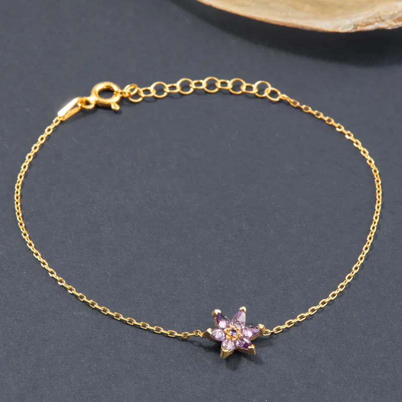 Lotus Blossom Silver Bracelet