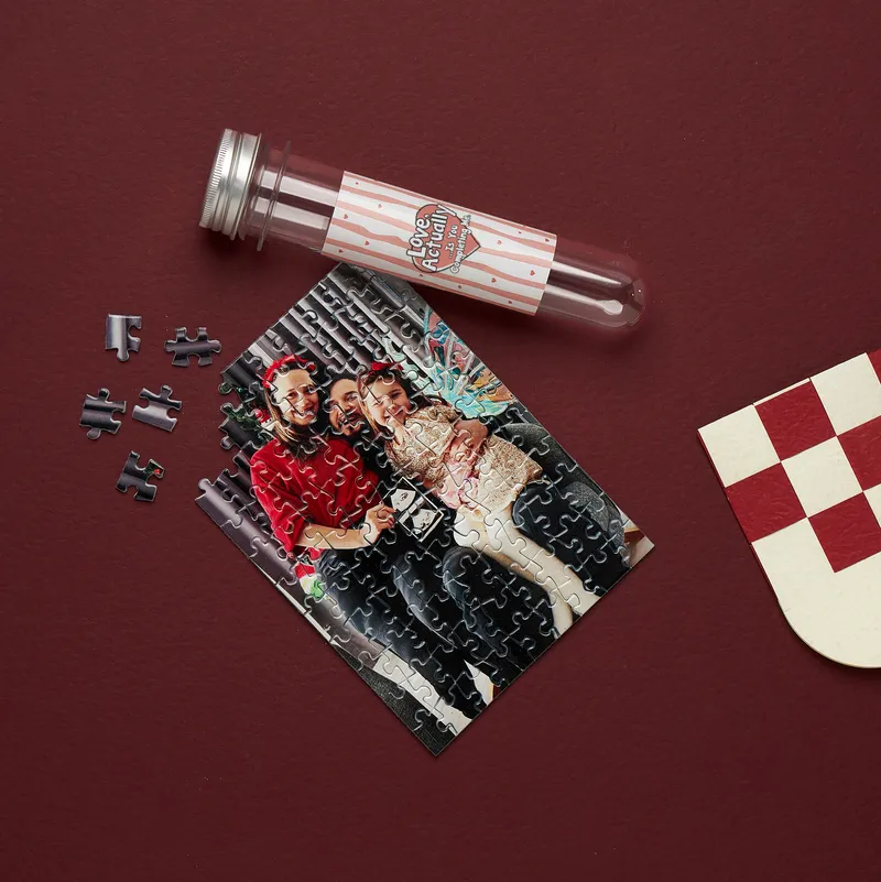 Love, Actually Custom Photo Capsule Puzzle Gift for Couples