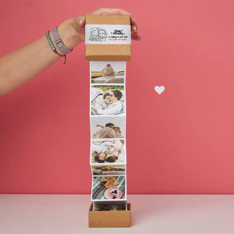 Love Actually Photo Accordion Box – Personalized Memory Gift