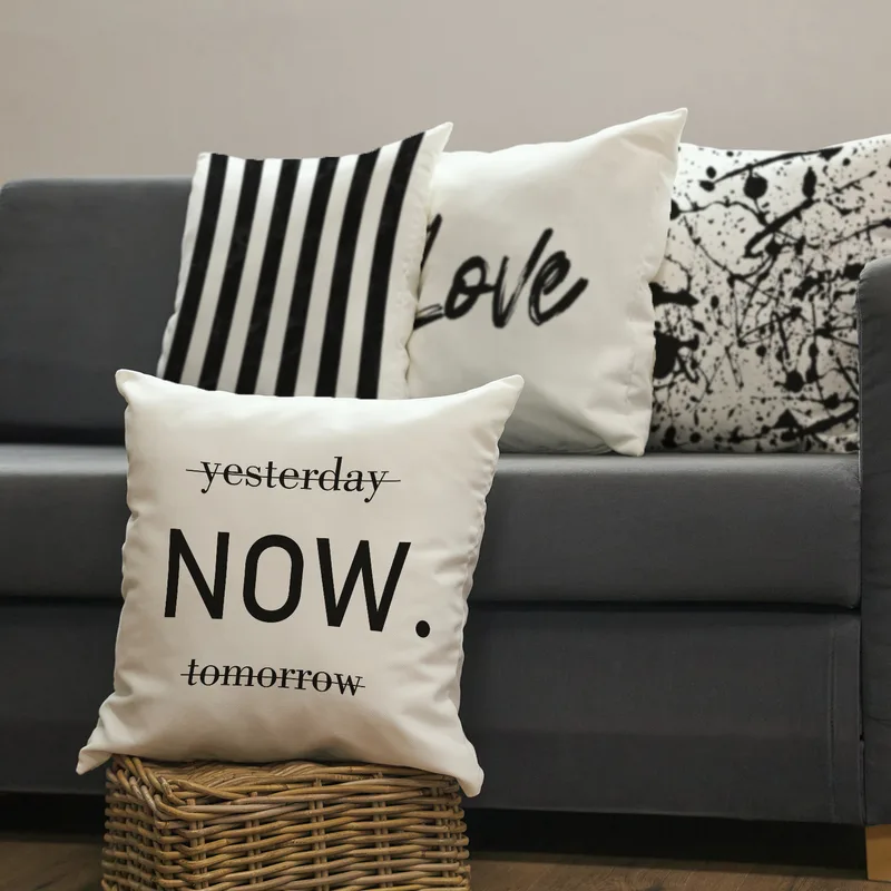 Love-Themed Decorative Cushion Cover Set for Romantic Homes