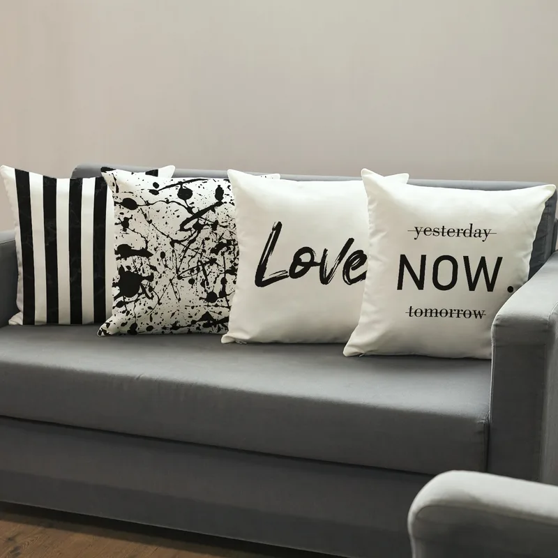 Love-Themed Decorative Cushion Cover Set for Romantic Homes