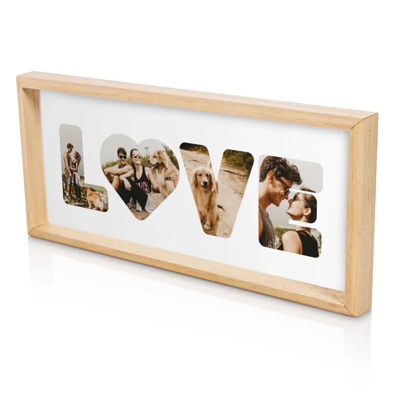 Personalised LOVE Photo Wooden Frame for Home Decor